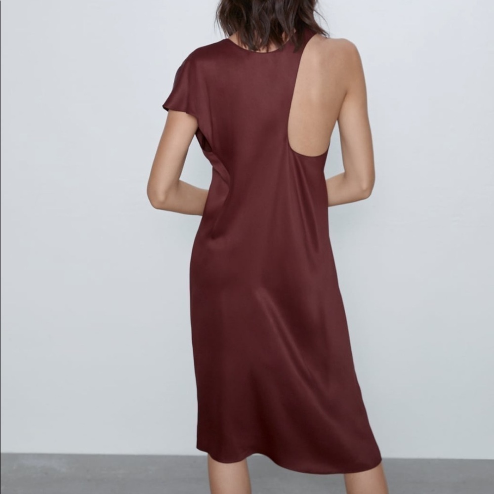 ZARA Asymmetric Midi Dress - Picture 6 of 7
